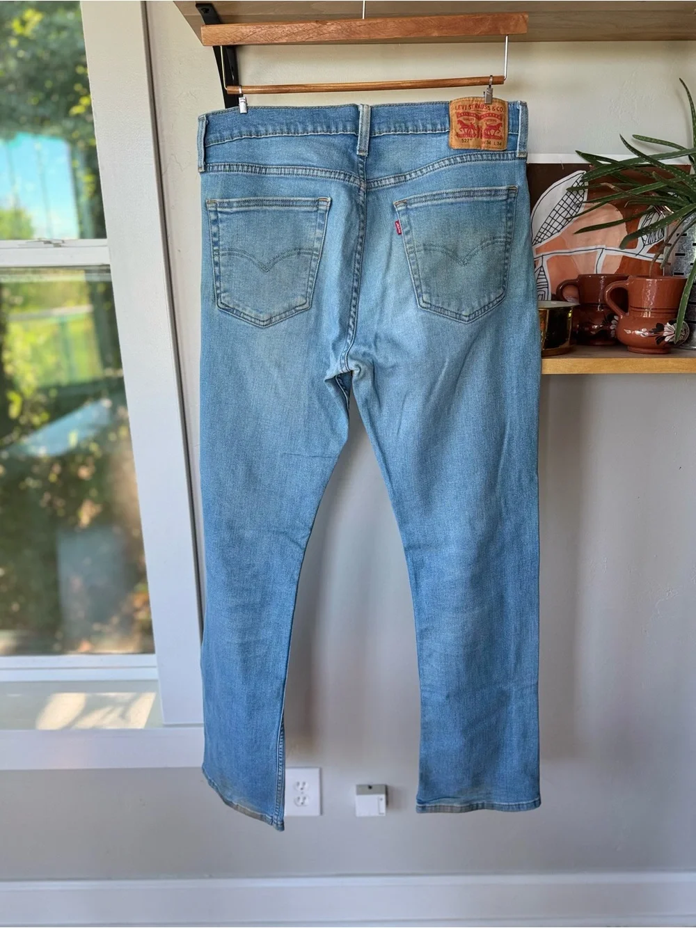 Levi's 527 Bootcut Light Blue Denim Bootcut Jeans Size 34 x 34